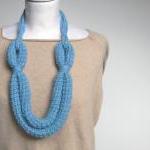 SKY BLUE crocheted wool yar..